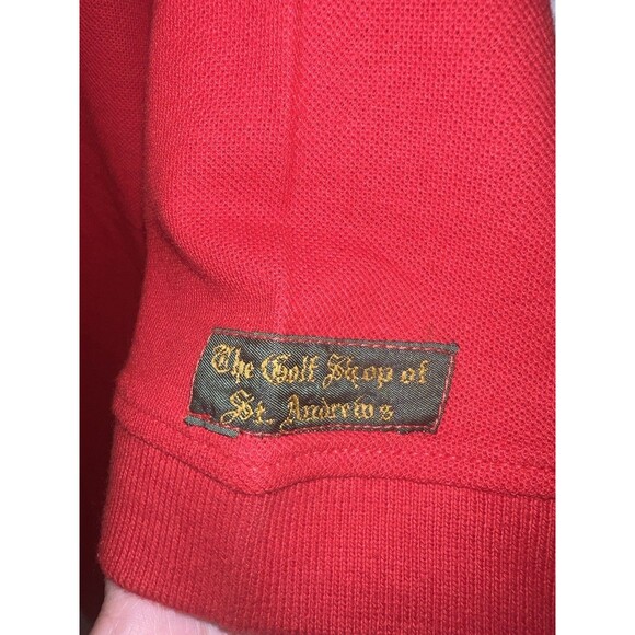 OLD COURSE ST ANDREWS Polo Shirt Mens XL The Golf Shop Exclusive Red Vintage New - Picture 5 of 7